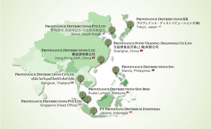 Provenance Distributions Office Map